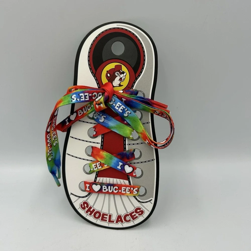 Authentic Buc-ee Shoe Laces Set Of 2‎ Laces Tie Dye